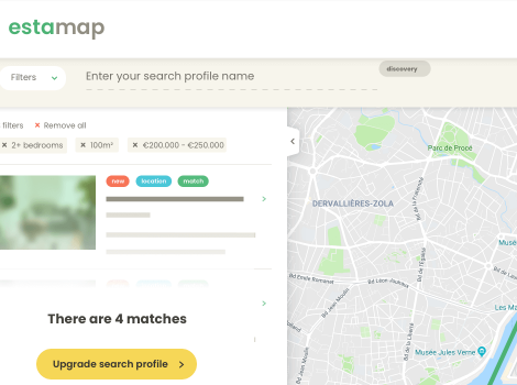 Estamap search proposition interface